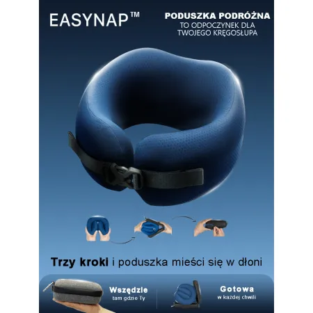 Poduszka podróżna Easy NAP niebieska L